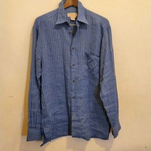 Ermenegildo Zegna Shirt, Medium, 60/40 Linen+Cotton